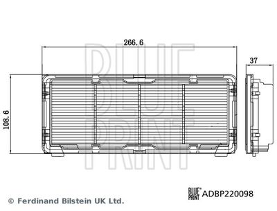 BLUE PRINT ADBP220098 Воздушный фильтр  для HYUNDAI (Хендай)