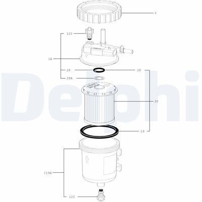 Filtr paliwa DELPHI 6350120