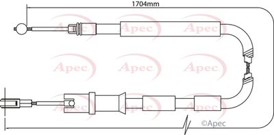 Cable Pull, parking brake APEC CAB1292