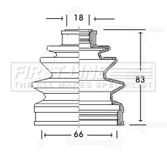 Bellow, drive shaft FIRST LINE FCB2243