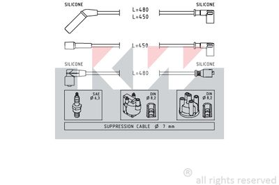 Комплект проводов зажигания KW 360 634 для DAEWOO MATIZ