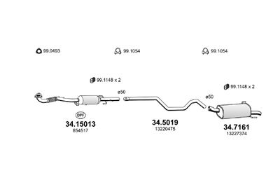 SISTEM DE ESAPAMENT ASSO ART4534