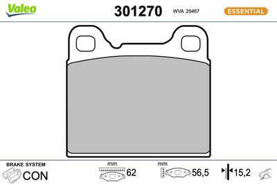 BREMSBELAGSATZ SCHEIBENBREMSE