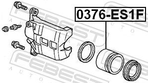 Piston, brake caliper 0376-ES1F