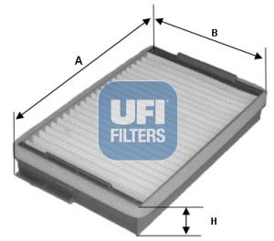 Filtr, vzduch v interiéru UFI 53.139.00
