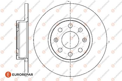 Тормозной диск EUROREPAR 1676009780 для OPEL MONZA