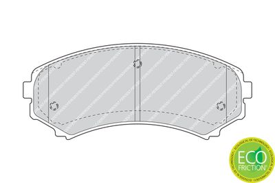 Комплект тормозных колодок, дисковый тормоз FDB1603