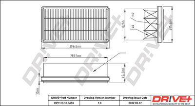 Воздушный фильтр Dr!ve+ DP1110.10.0483 для ISUZU TROOPER