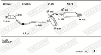 Изпускателна система WALKER VWK005726C