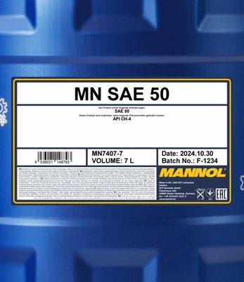 Motorolja MANNOL 7407 SAE 50 7 Liter MN7407-7