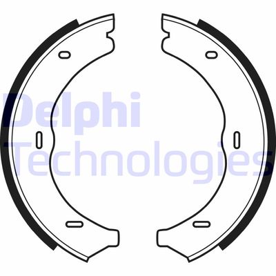 Bromsbackar, sats, parkeringsbroms DELPHI LS1967