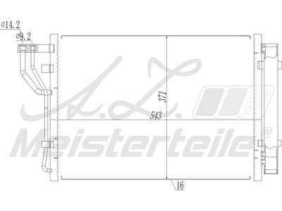 кондензатор, климатизация A.Z. Meisterteile AZMT-45-030-1576