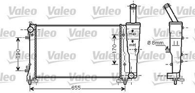 VALEO 734458 Радиатор охлаждения двигателя  для FIAT PUNTO (Фиат Пунто)