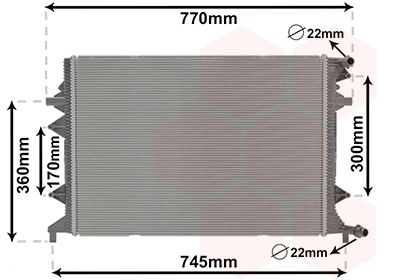 Радиатор, охлаждение двигателя VAN WEZEL 58012705 для VW TIGUAN