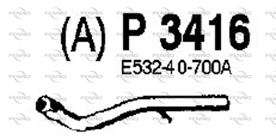 Výfuková trubka FENNO P3416