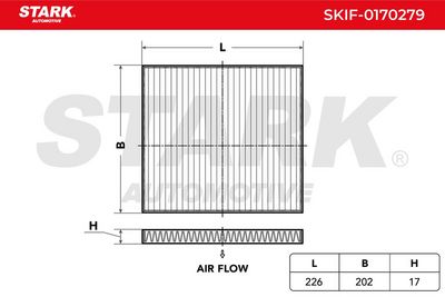 Филтър купе (поленов филтър) STARK SKIF-0170279