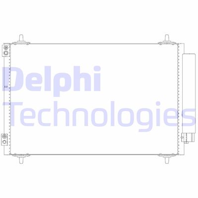 Конденсатор, кондиционер DELPHI TSP0225677 для PEUGEOT 807