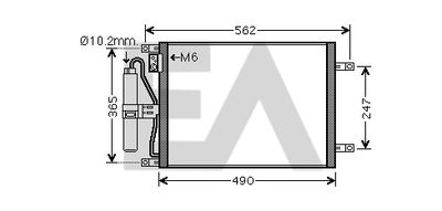 Конденсатор, кондиционер EACLIMA 30C18028 для NISSAN NOTE