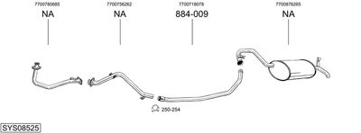 Układ wydechowy BOSAL SYS08525