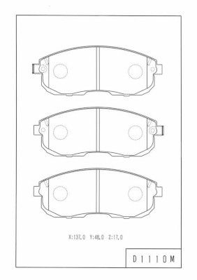 Комплект тормозных колодок, дисковый тормоз NPS N360N66 для INFINITI I35