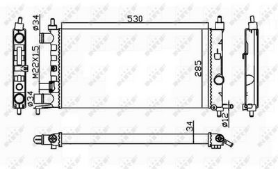 RADIATOR RACIRE MOTOR NRF 58155 3
