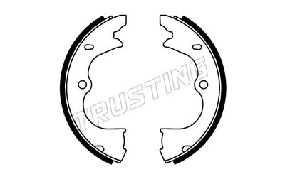 Zestaw szczęk hamulcowych, hamulec postojowy TRUSTING 253.743