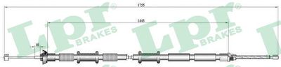 Тросик, cтояночный тормоз LPR C0169B для FIAT DOBLO