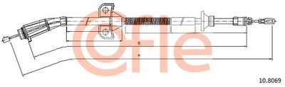 Тросик, cтояночный тормоз COFLE 92.10.8069 для VOLVO S60