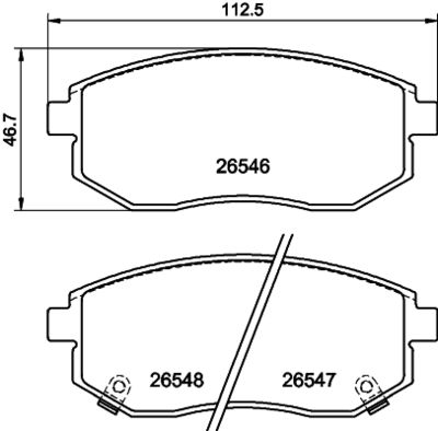 комплект спирачно феродо, дискови спирачки MINTEX MDB4351MX