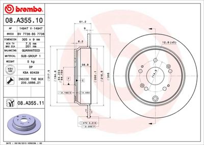BRECO BV 7738 Тормозные диски  для ACURA  (Акура Рдx)