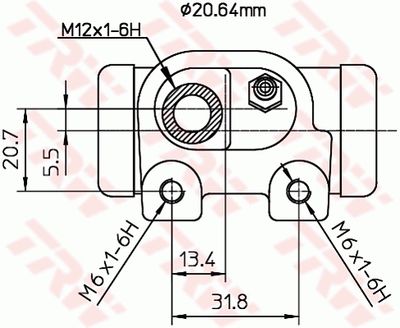 CILINDRU RECEPTOR FRANA TRW BWF129 1