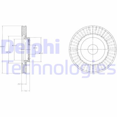 Bromsskiva DELPHI BG4214