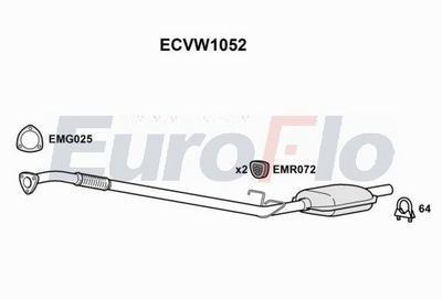 Katalizator EUROFLO 2D0253208SX