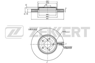 ZEKKERT BS-6070 Тормозные диски  для LEXUS LS (Лексус Лс)