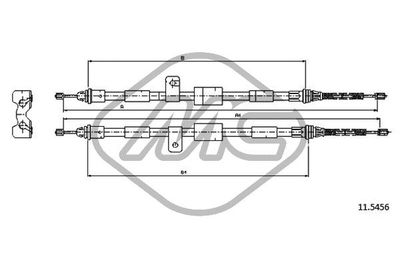 Тросик, cтояночный тормоз Metalcaucho 81823 для FORD PUMA