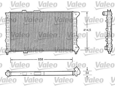 VALEO 732505 Радіатор охолодження двигуна для ALFA ROMEO (Альфа-ромео)