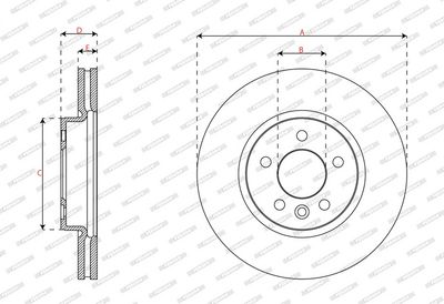 BREMSSCHEIBE FERODO DDF3068C1 2