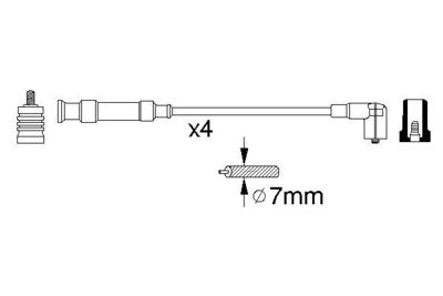 Комплект проводов зажигания BOSCH 0 356 912 827 для ALFA ROMEO 155