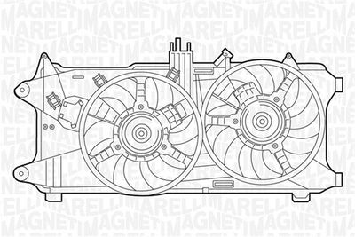 Вентилятор, охлаждение двигателя MAGNETI MARELLI 069422034010 для FIAT DOBLO