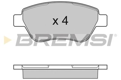 Комплект тормозных колодок, дисковый тормоз BREMSI BP3040 для FIAT IDEA