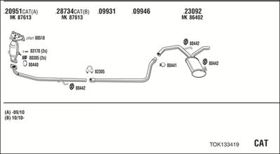 SISTEM DE ESAPAMENT WALKER TOK133419