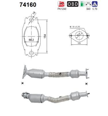 Катализатор AS 74160 для NISSAN NOTE