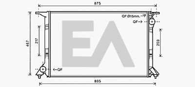 Радиатор, охлаждение двигателя EACLIMA 31R02105 для AUDI A5