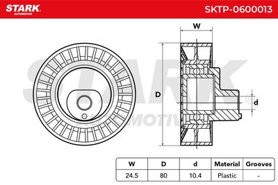 обтящна ролка, пистов ремък STARK SKTP-0600013