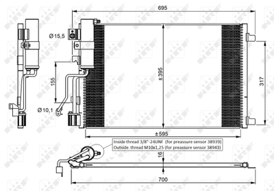 WILMINK GROUP WG2161243 Радиатор кондиционера  для NISSAN QASHQAI / QASHQAI +2 I (J10, NJ10, JJ10E) 1.5 dCi