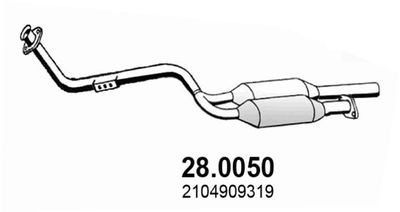 ASSO 28.0050 Катализатор  для MERCEDES-BENZ E-CLASS (W210) E 200 Kompressor (210.045)