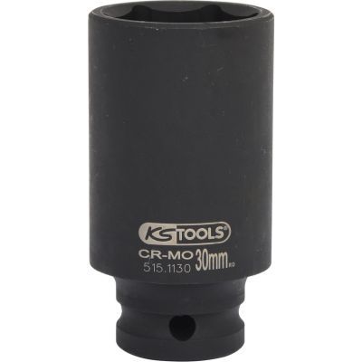 Ks Tools - šesťhranný silový nastrčný orech, dlhý 1/2" 30mm