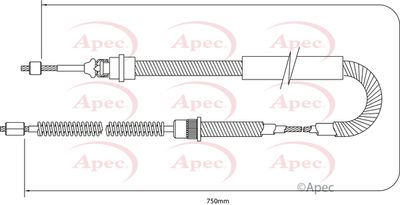 Cable Pull, parking brake APEC CAB1348