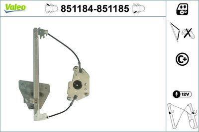 стъклоподемник VALEO 851185