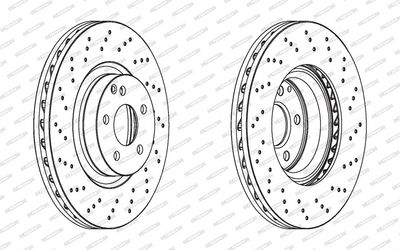 Brake disc Voor Links/Rechts past: MERCEDES S (C216), S (W221, V221)  LEXUS IS II 2.2D-5.5 08.05-12.13
